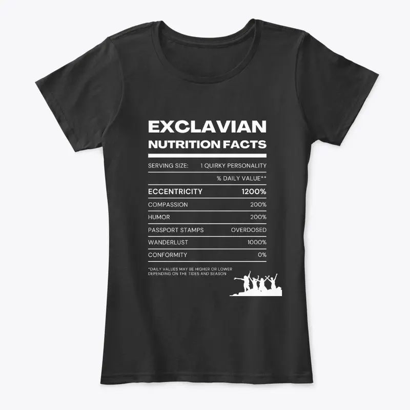 Exclavian Nutrition Facts - Dark