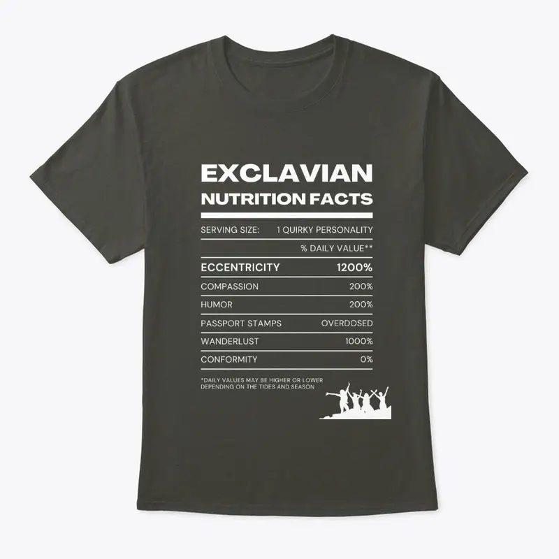 Exclavian Nutrition Facts - Dark