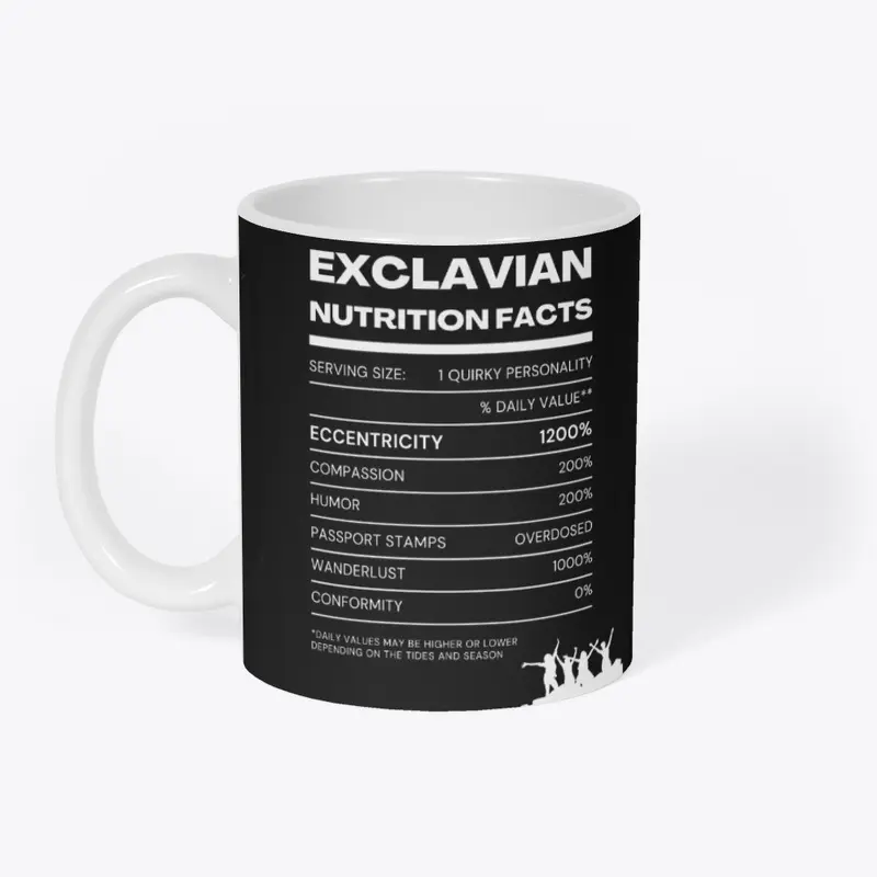 Exclavian Nutrition Facts - Dark