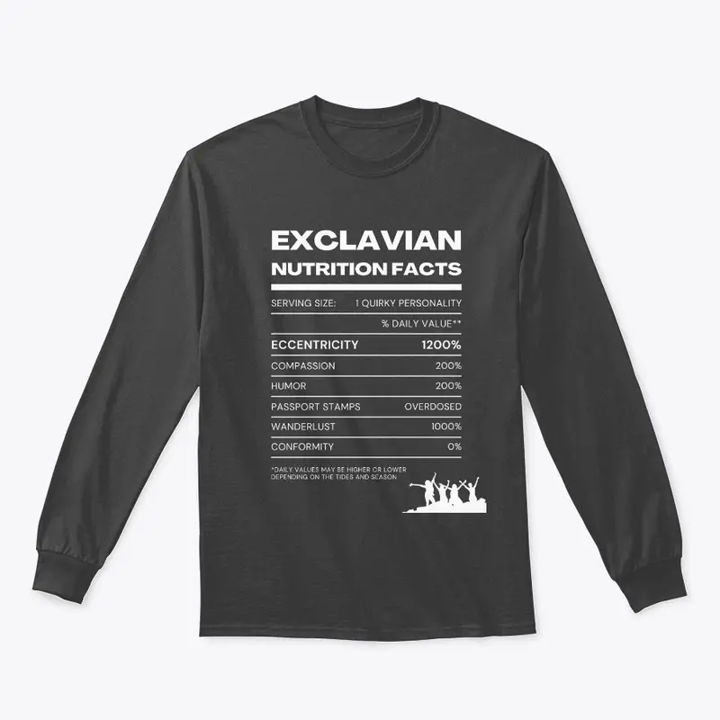 Exclavian Nutrition Facts - Dark