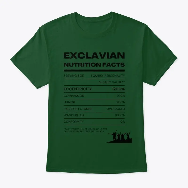 Exclavian Nutrition Facts - Light